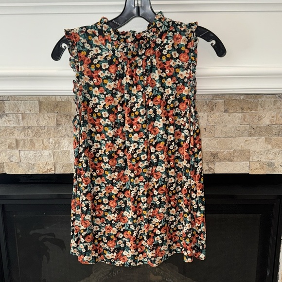 Torrid Rayon Twill Ruffle Mock Neck Tank Blouse Top Sz 00 - Picture 2 of 4